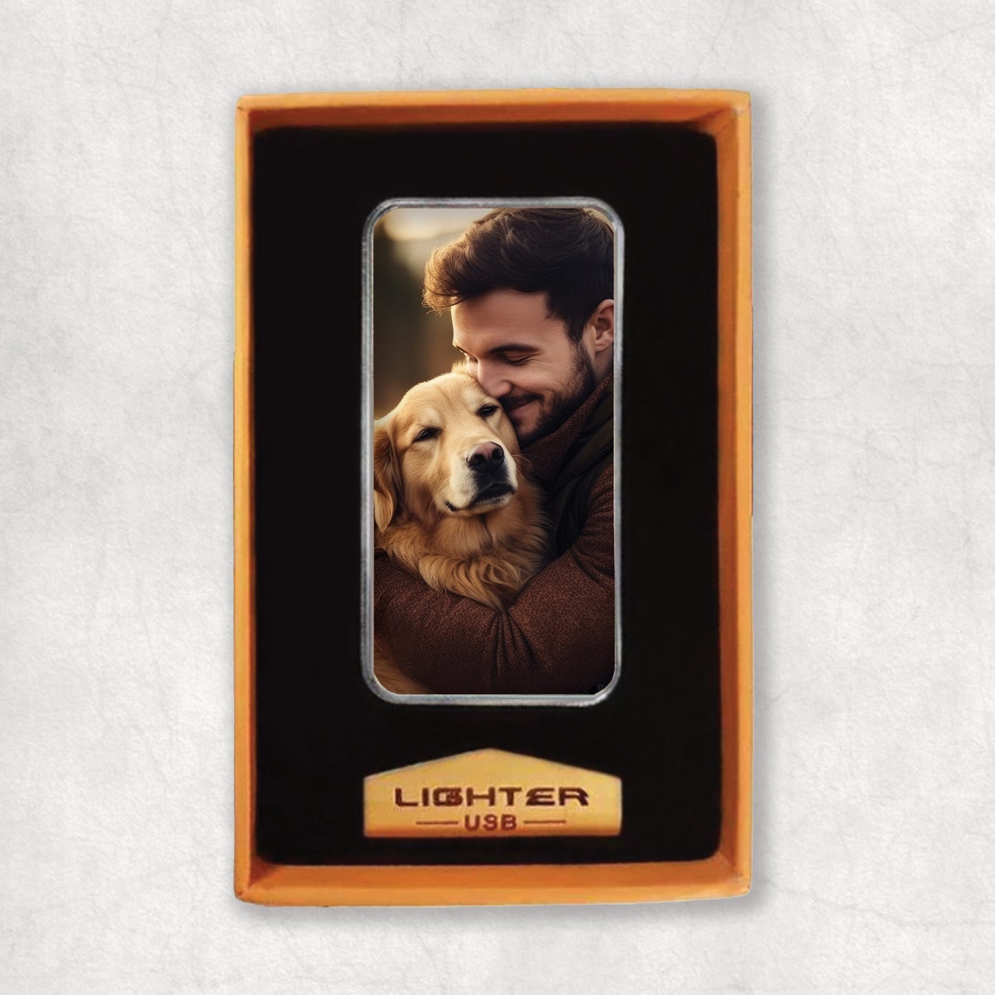 Lighter with a printed image in the elegant box