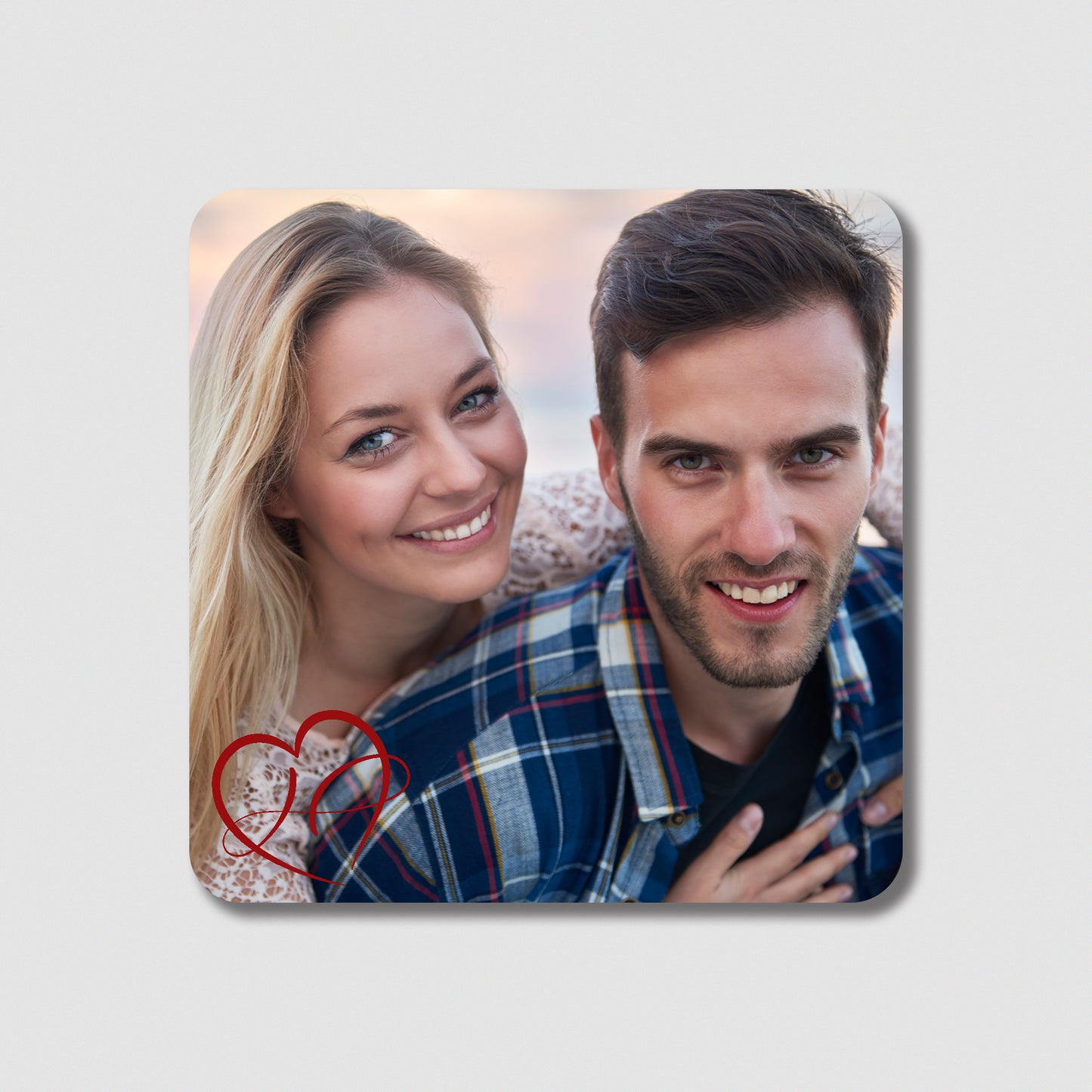 Custom square magnet with your favourite photo, gift for loved one