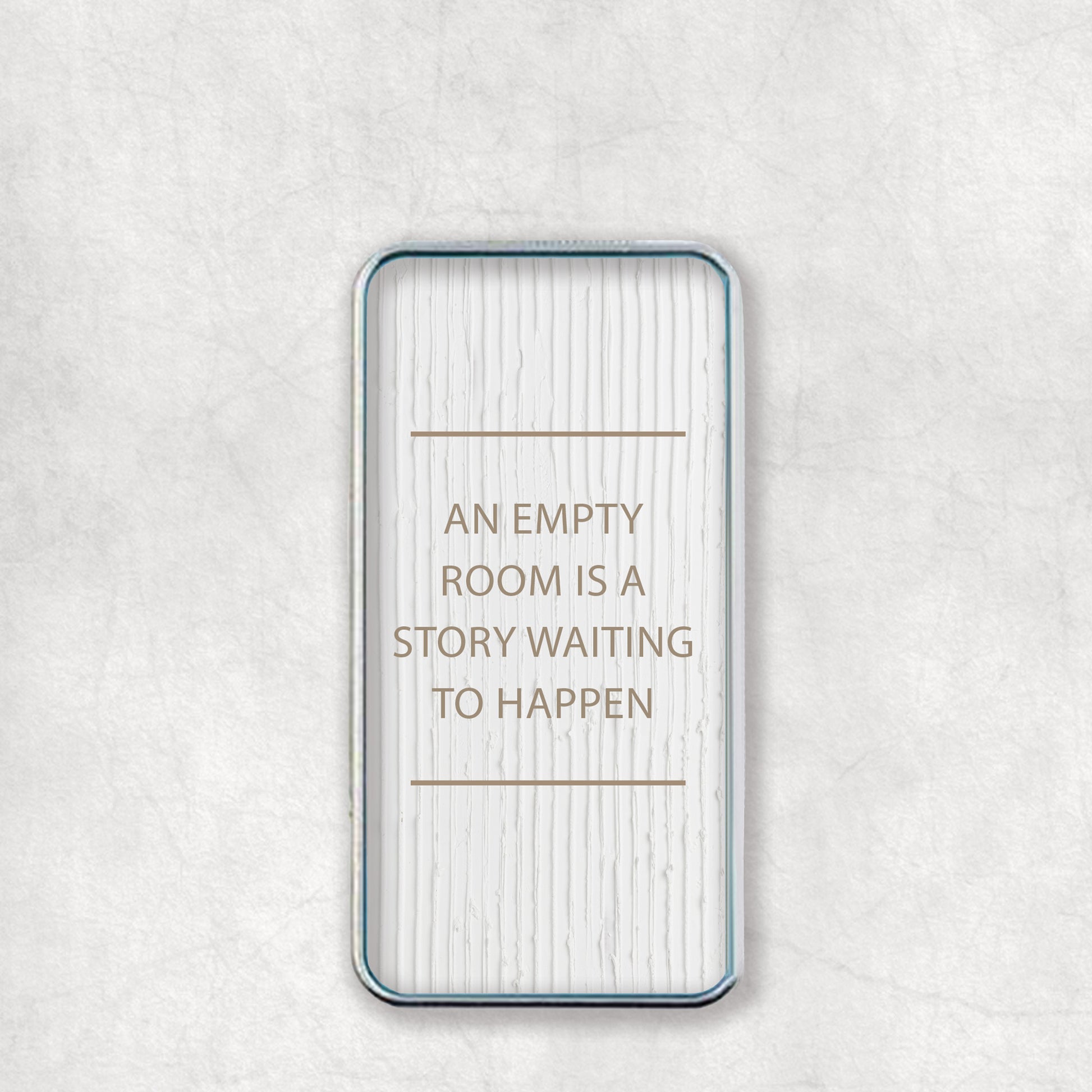 Personalised USB Electric Lighter with 'An emoty room is a story waiting to happen' text design on the back, a great gift for any occasion.