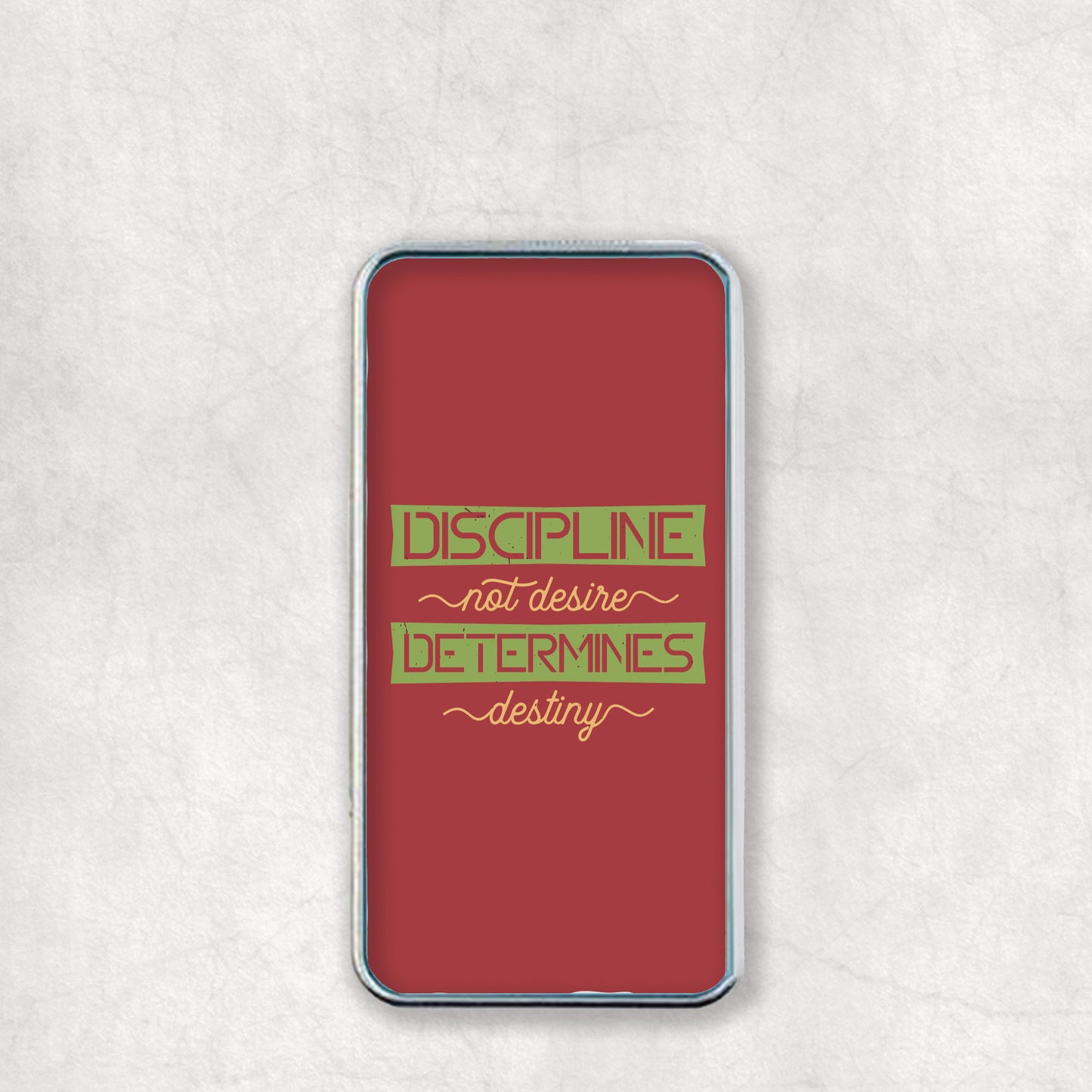Personalised USB Electric Lighter with 'Disciplone not desire determines destiny' text design on the back, a great gift for any occasion.