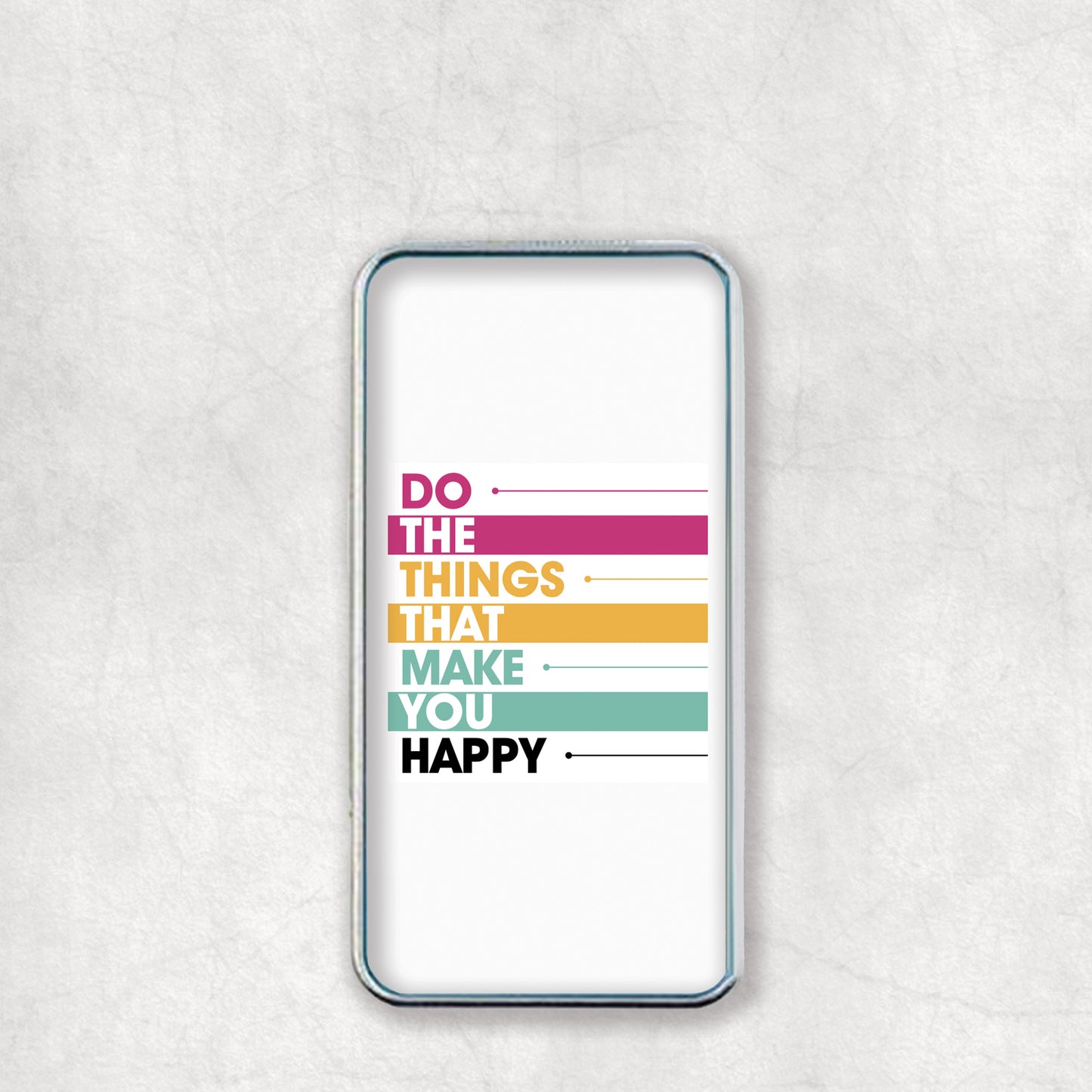 Personalised USB Electric Lighter with 'Do the things that make you happy' text design on the back, a great gift for any occasion.