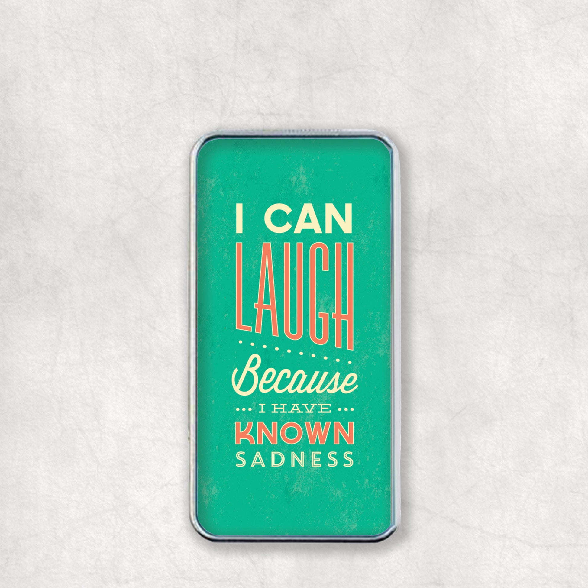 Personalised USB Electric Lighter with 'I can laugh because I have known sadness' text design on the back, a great gift for any occasion.