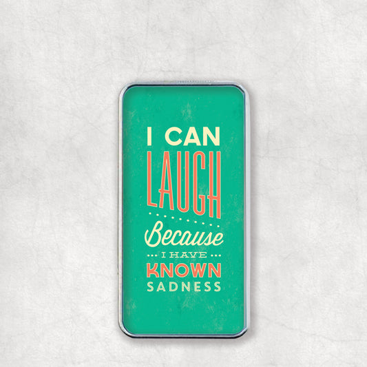 Personalised USB Electric Lighter with 'I can laugh because I have known sadness' text design on the back, a great gift for any occasion.