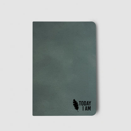 Leather notebook in A6 or A5 size, with inspirational quote, gift for friend or any occasion