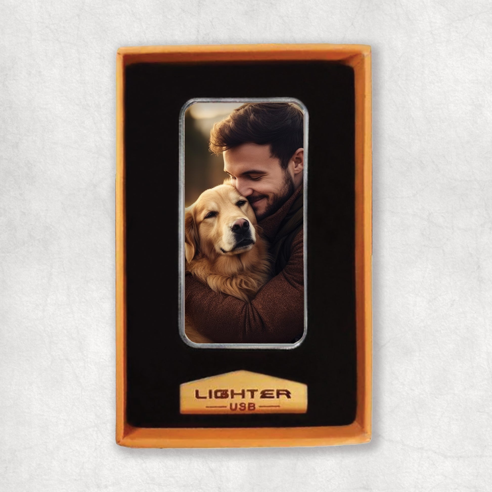 Lighter with a printed image in the elegant box