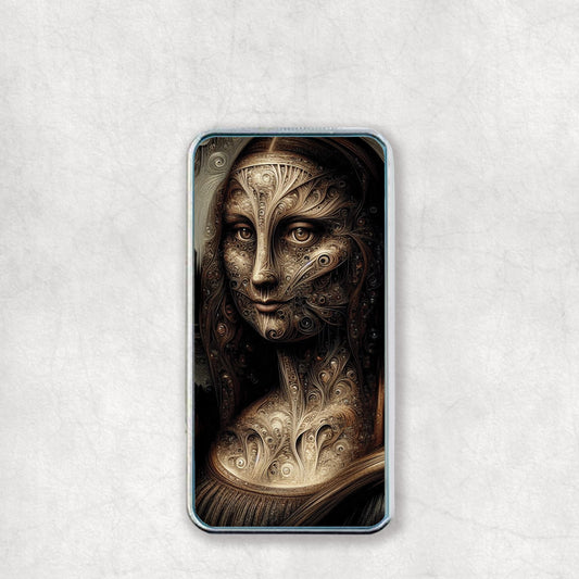 Personalised USB Electric Lighter with a Mona style art design on the back, a great gift for any occasion.