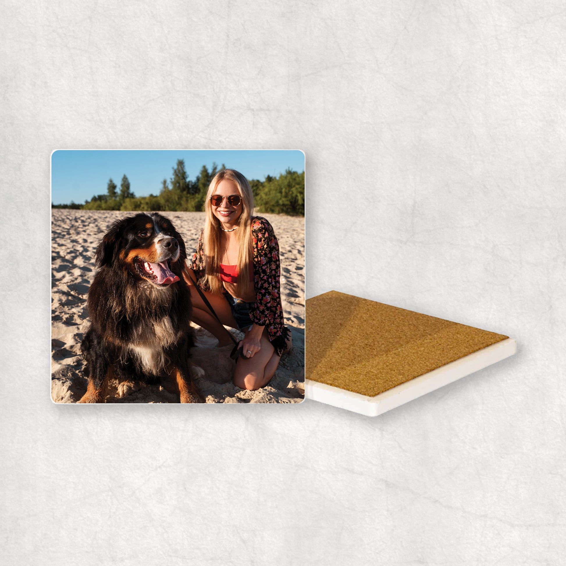 Personalised photo ceramic coaster gift for any occasion.