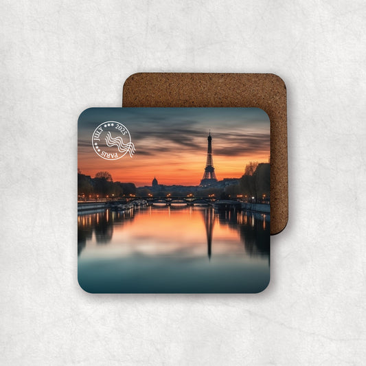 Personalised photo MDF coaster with a custom white stamp gift for any occasion.