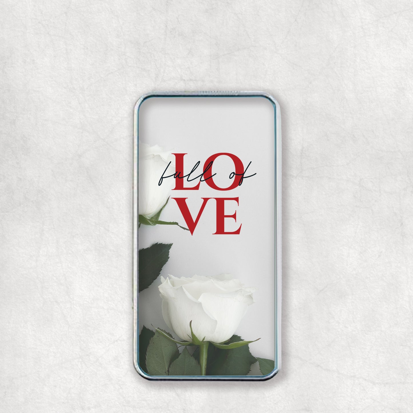 Personalised electric USB Lighter with a photo and light Full of Love background.