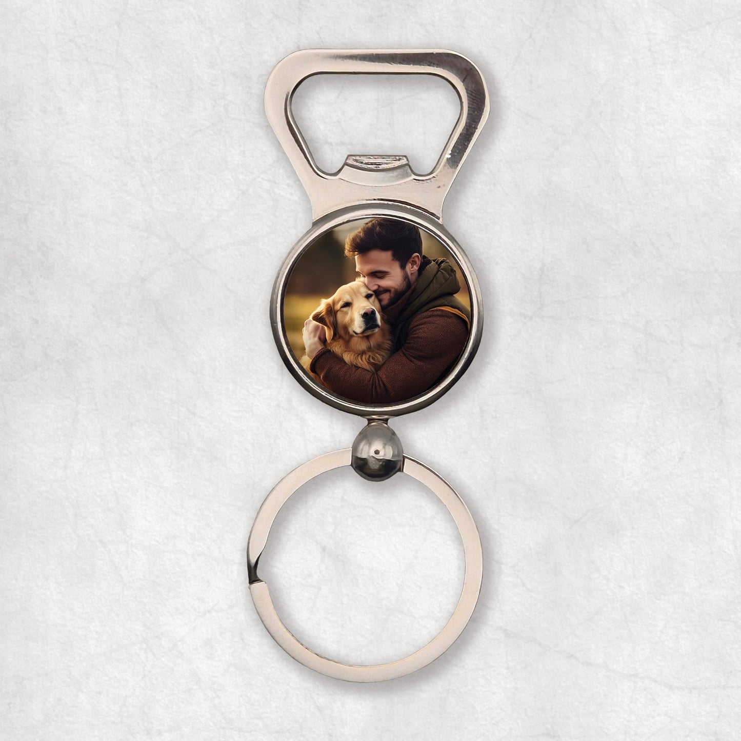 Personalised photo bottle opener keyring for any occasion.