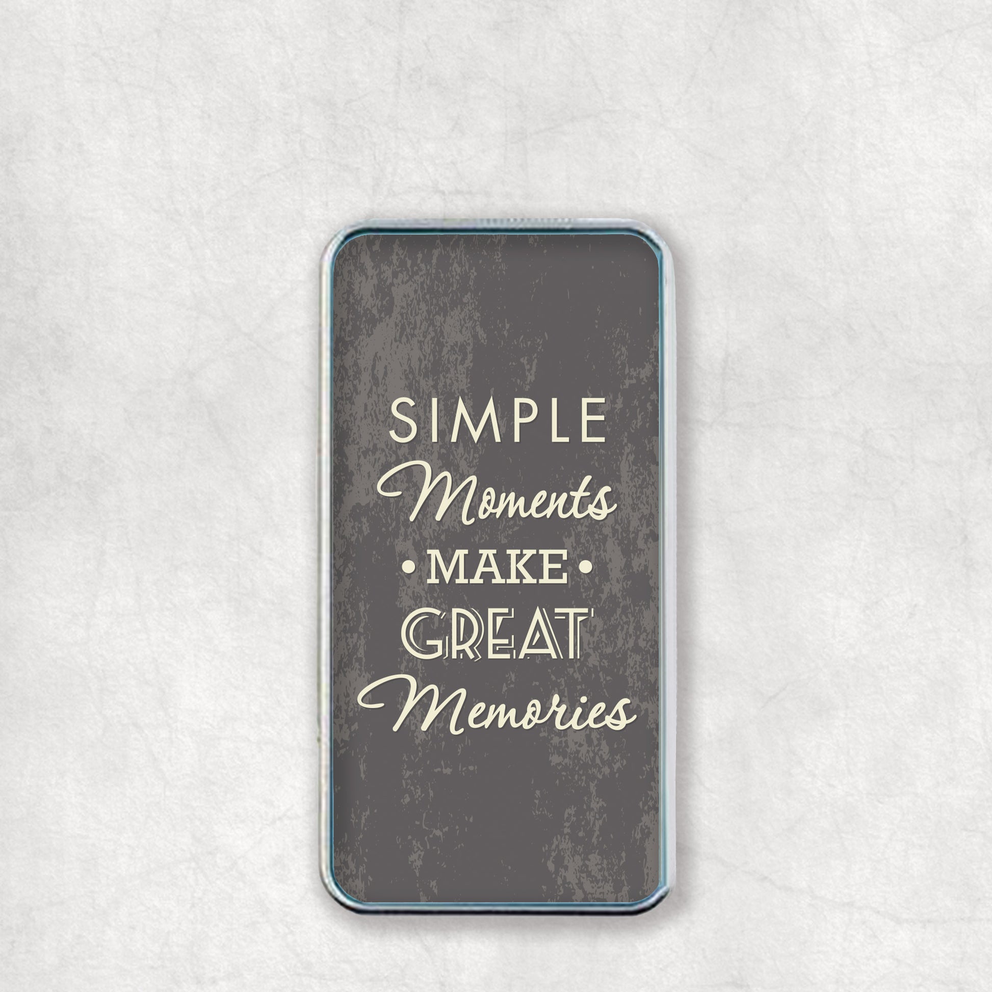 Personalised USB Electric Lighter with 'Simple moments make great memories' text design on the back, a great gift for any occasion.