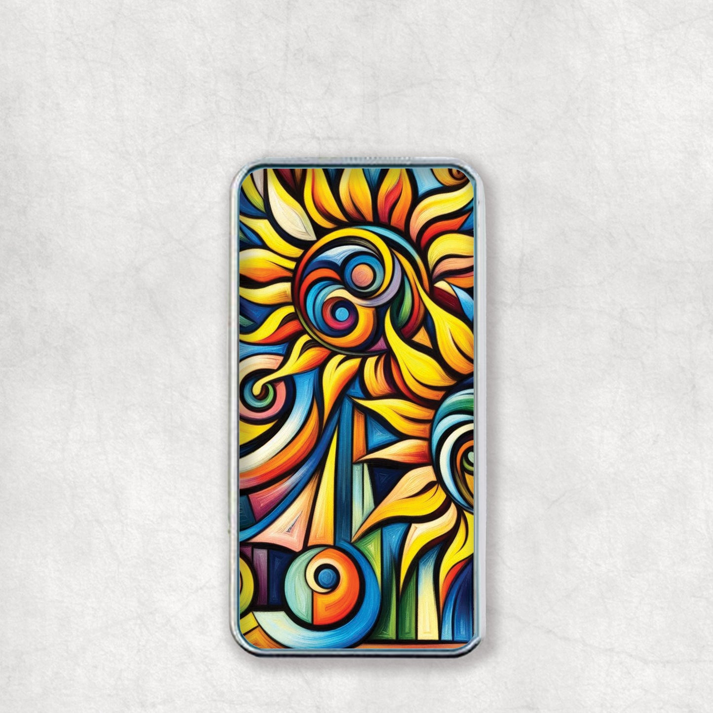 Personalised USB Electric Lighter with a Sunflowers style art design on the back, a great gift for any occasion.