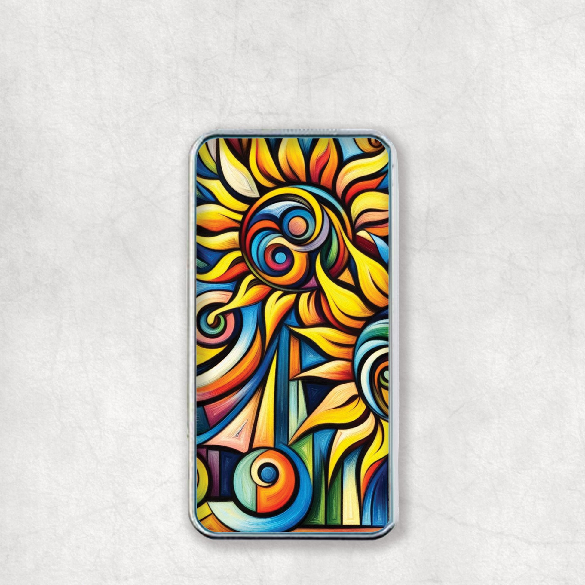 Personalised USB Electric Lighter with a Sunflowers style art design on the back, a great gift for any occasion.