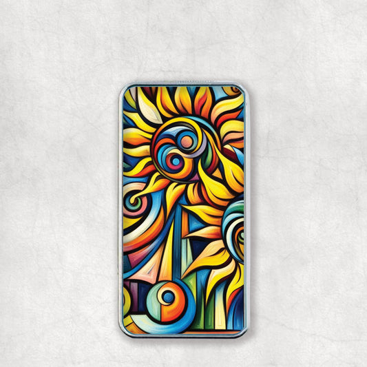 Personalised USB Electric Lighter with a Sunflowers style art design on the back, a great gift for any occasion.